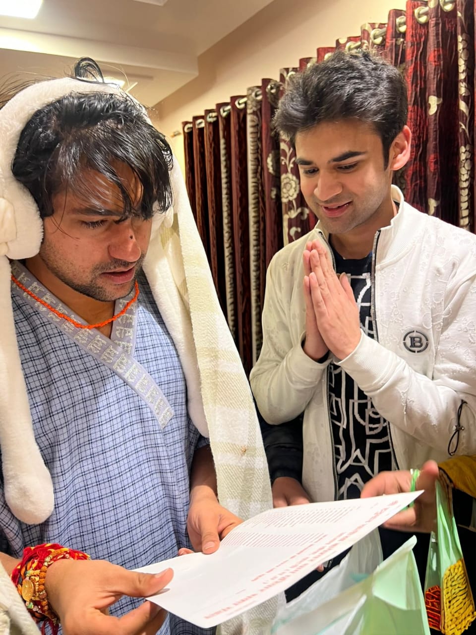 Pandit performing spiritual ritual